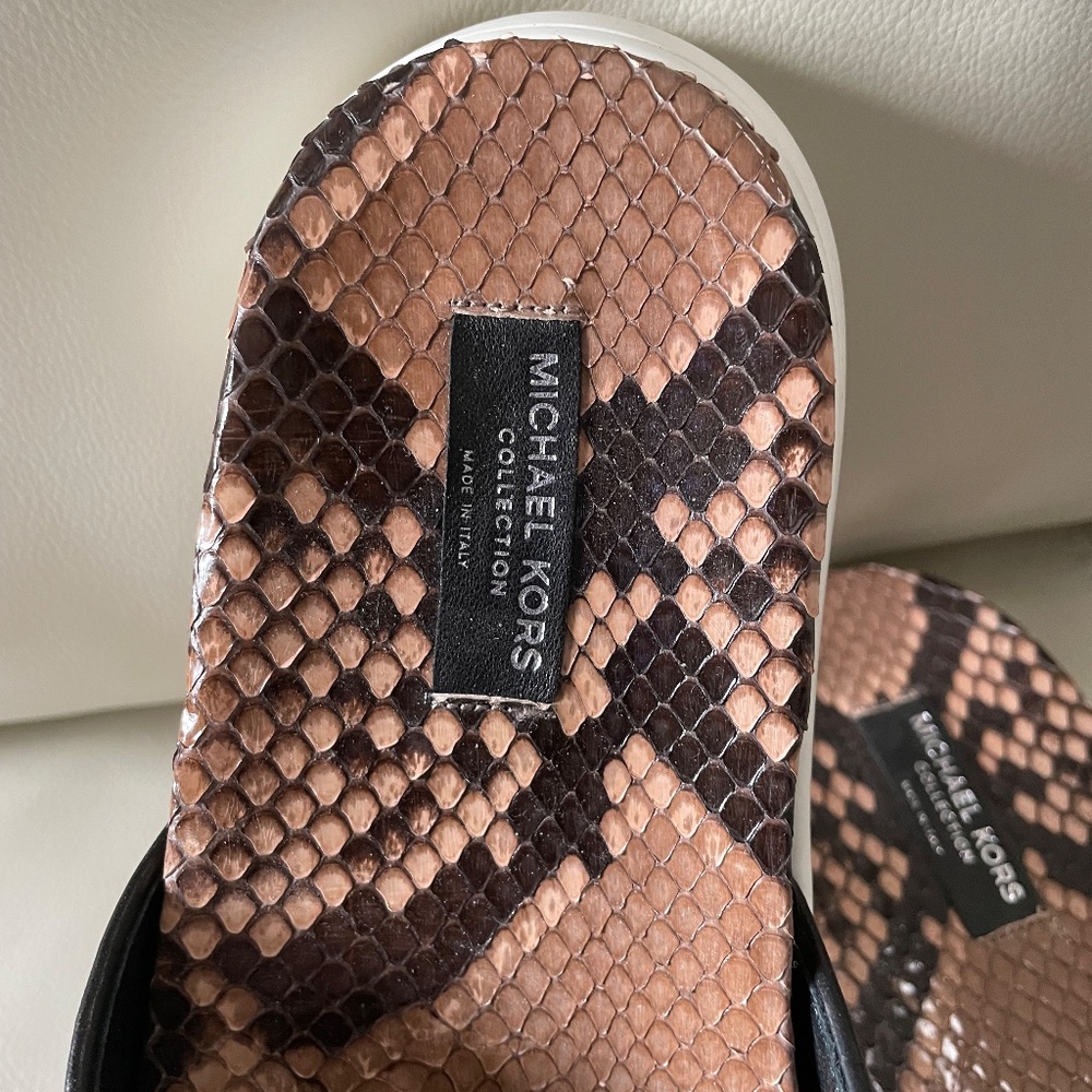 Michael Kors Collection Genuine Python Slides - image 3